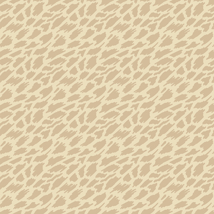 Vector seamless pattern in brown colors. Animal print, giraffe color texture. Monochrome hand-drawn background