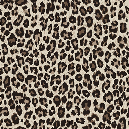 Vector seamless pattern. Leopard skin texture