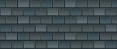 istock Vector seamless pattern of black roof tile. Dark grey shingles roof texture background. Gray roof tile for house covering. Vector illustration. Asphalt roof shingles. 1305097203