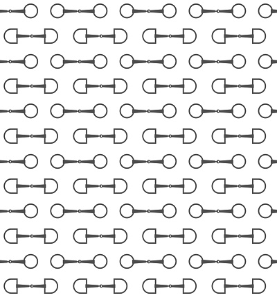 Vector seamless pattern of horse equestrian bits