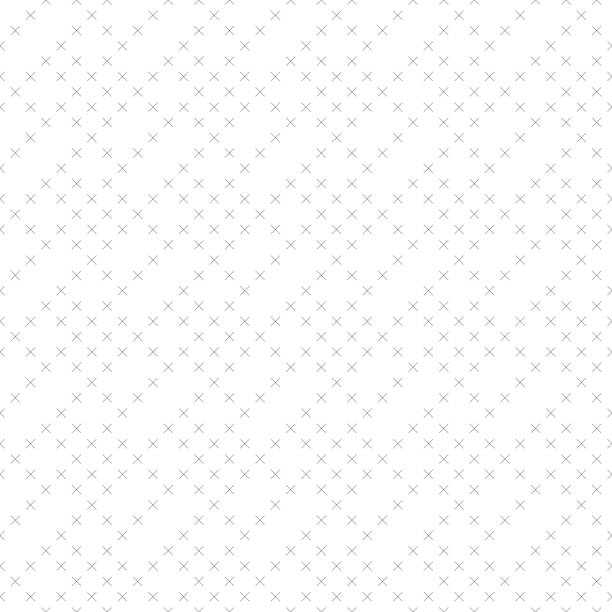 Vector seamless pattern Vector seamless pattern. Minimalist simple geometrical texture. Repeating rhombus tiles with small thin line crosses. Surface for wrapping paper, shirts, cloths. Minimal modern design religious cross patterns stock illustrations