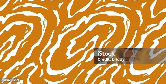 istock Vector Seamless Pattern with Flowing Salted Caramel. Abstract Sweet Texture. Creative Food Background for Packaging Design, Borders and Advertisement 1284791259