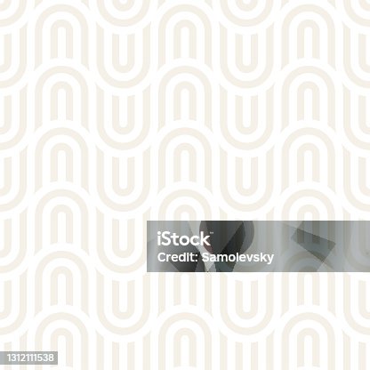 istock Vector seamless subtle lines mosaic pattern. Modern stylish abstract texture. Repeating geometric tiles 1312111538