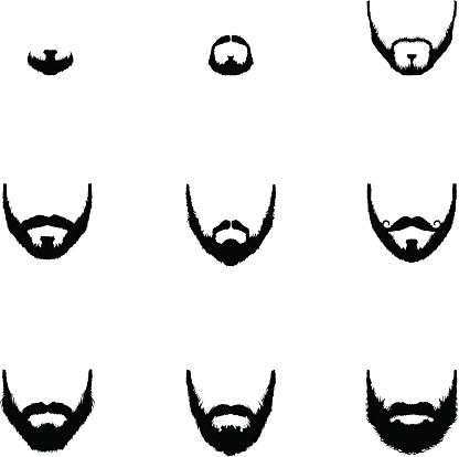 Vector Set Of Beard Silhouettes Stock Illustration - Download Image Now ...