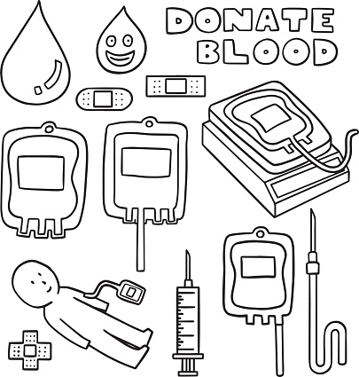 vector set of blood donation