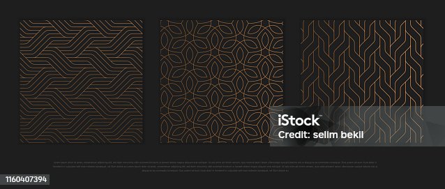 istock Vector set of design elements, labels and frames for packaging for luxury products in trendy linear style. 1160407394