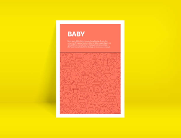 Vector Set of Design Templates and Elements for Baby Care in Trendy Linear Style - Pattern with Linear Icons Related to Baby Care - Minimalist Cover, Poster Design Vector Set of Design Templates and Elements for Baby Care in Trendy Linear Style - Pattern with Linear Icons Related to Baby Care - Minimalist Cover, Poster Design pregnant backgrounds stock illustrations