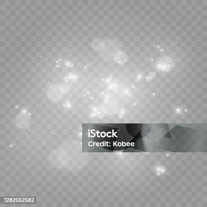 istock Vector set of sparkles. Luminous sequins. Magic glow. Dust png. A flash of sparkles. PNG. 1282552582