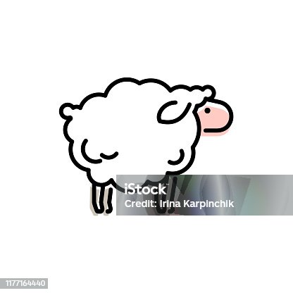 istock Vector sheep icon design. 1177164440