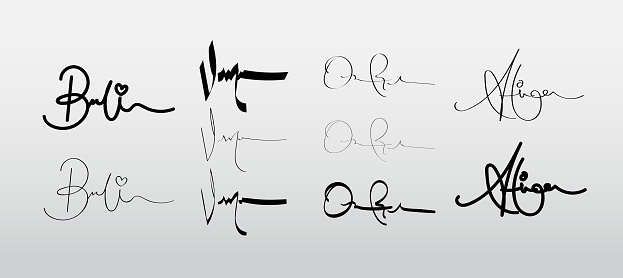 Vector Signatures Stock Illustration Download Image Now