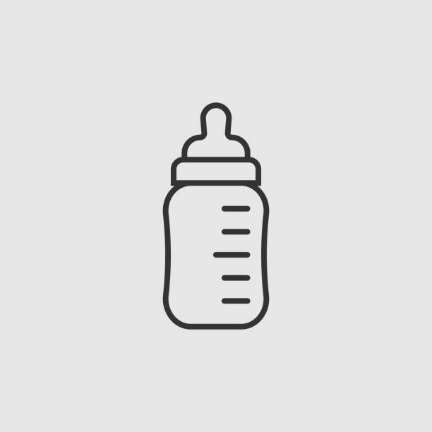 Vector Simple Baby Bottle Icon Vector Simple Baby Bottle Icon baby formula stock illustrations