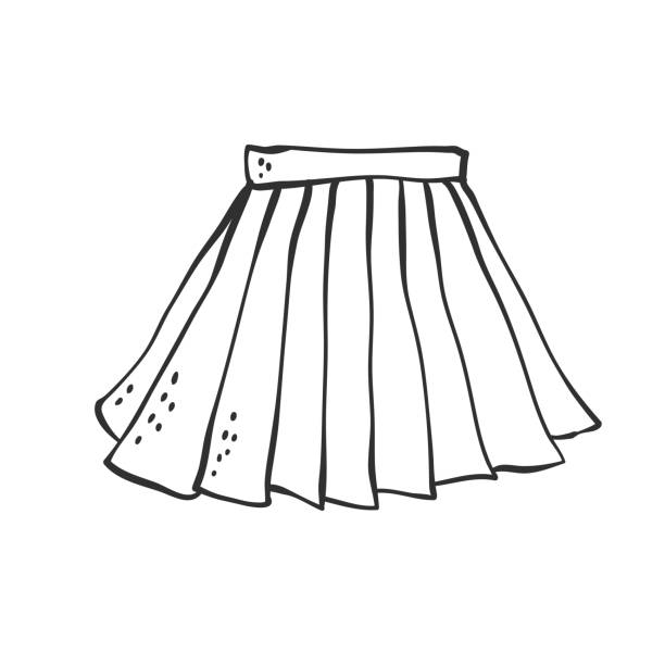 Girls Short Skirts Drawings Illustrations, Royalty-Free Vector Graphics ...
