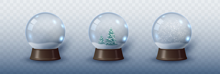 Download Vector Snow Globe Stock Illustration - Download Image Now ...