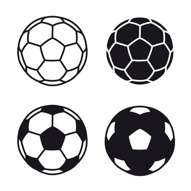 Vector Soccer Ball Icon on White Backgrounds Soccer Ball. Eps10 vector illustration with layers (removeable). EPS and high resolution jpeg file included (300dpi). classic black white soccer ball clip art stock illustrations