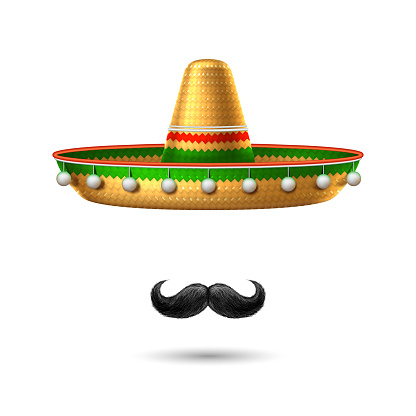Vector Sombrero Chapeau Mexicain Moustache Cinco De Mayo Vecteurs libres de  droits et plus d'images vectorielles de Accessoire - iStock