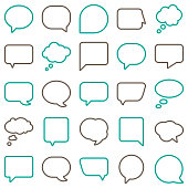 Vector File of Vector Speech Bubbles Line Color related vector icons for your design or application. Raw style. Files included: vector EPS, JPG, PNG. See more in this series.