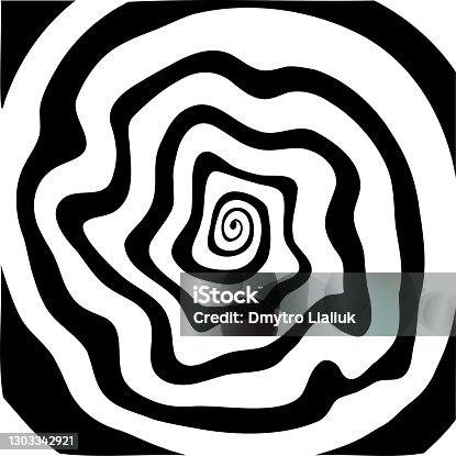 istock Vector spiral. Spiral. The concentric circles. The silhouette of the spiral. Effect, hypnosis, the symmetry of the spiral. Abstract background, design element. 1303342921