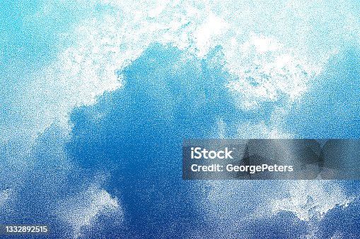 istock Vector stipple illustration of storm clouds 1332892515