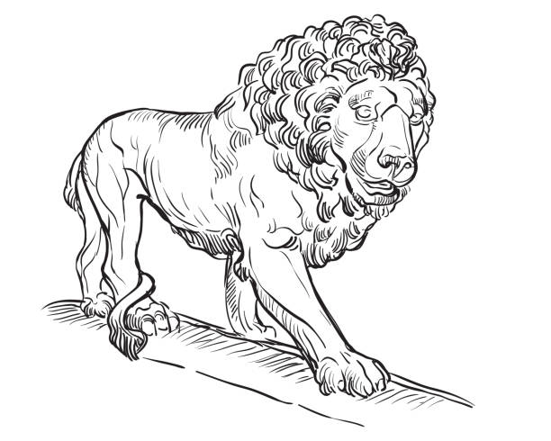 ライオン 横顔 イラスト素材 Istock