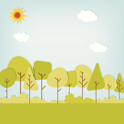 vector stylized forest background