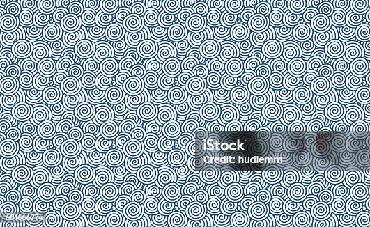 istock Vector swirl pattern (Chinese auspicious clouds) background textured 681666774