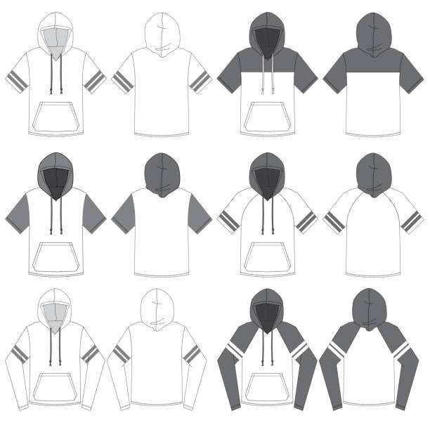 Short Sleeved Hoodie Illustrations, Royalty-Free Vector Graphics & Clip ...