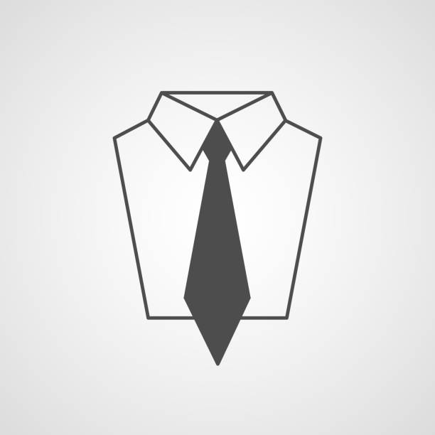 Vector tie and shirt design icon. Business flat symbol concept. vector art illustration
