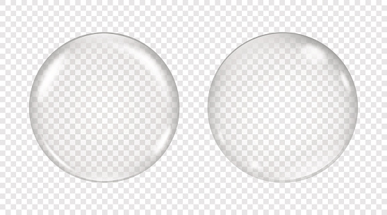 Vector transparent soap bubble