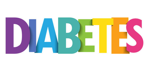 ilustrações de stock, clip art, desenhos animados e ícones de diabetes vector typography banner - diabetes