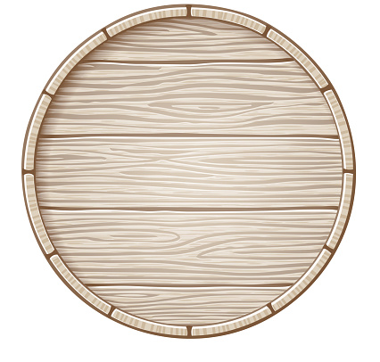 Vector wooden barrel