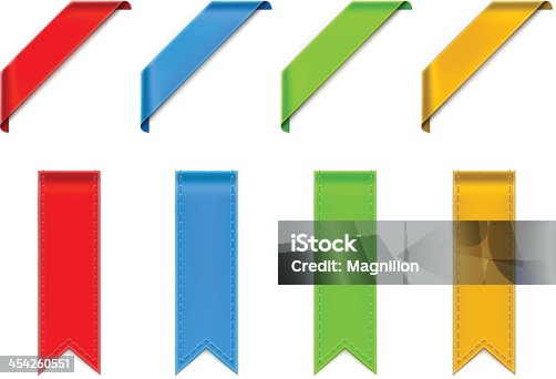 istock Vectorized drawing four colored ribbons 454260551
