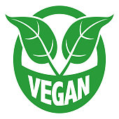 Vector Illustration of a beautiful Vegan Green Nature Clip Art Mark Brand