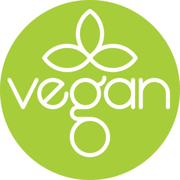 Vegan Vector Logo Icon Design vector art illustration