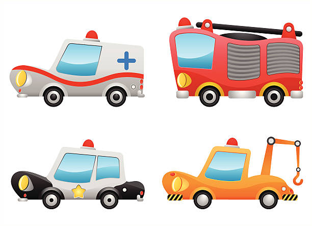 Vehicles (vector)  tow truck police stock illustrations