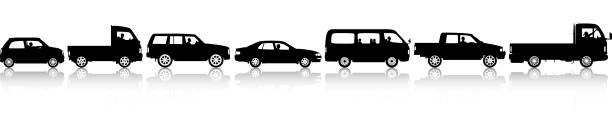 Vehicles Vehicles. traffic silhouettes stock illustrations