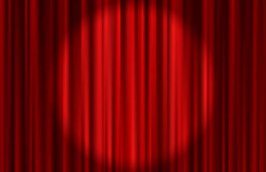 Velvet red curtain abstract background. Vector illustration