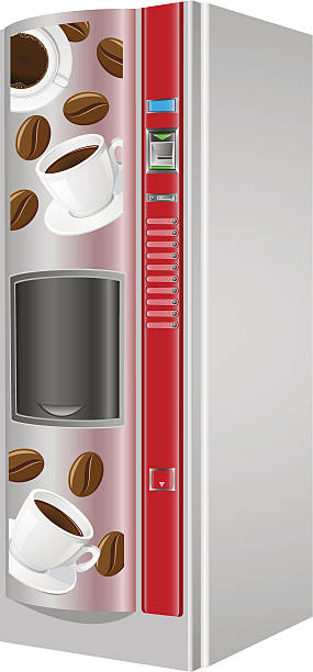 verkaufsautomaten kaffee ist eine maschine - kaffeeautomat stock-grafiken, -clipart, -cartoons und -symbole
