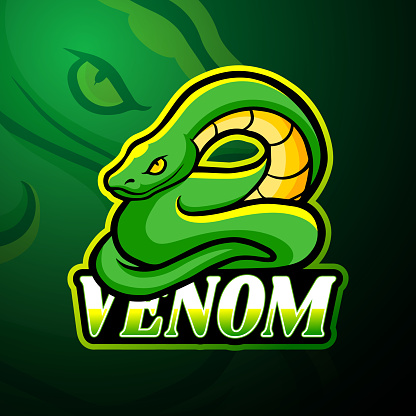 Venom esport logo mascot design