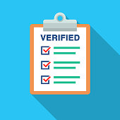 istock Verified Document List With Check Marks And Clipboard 1134590575