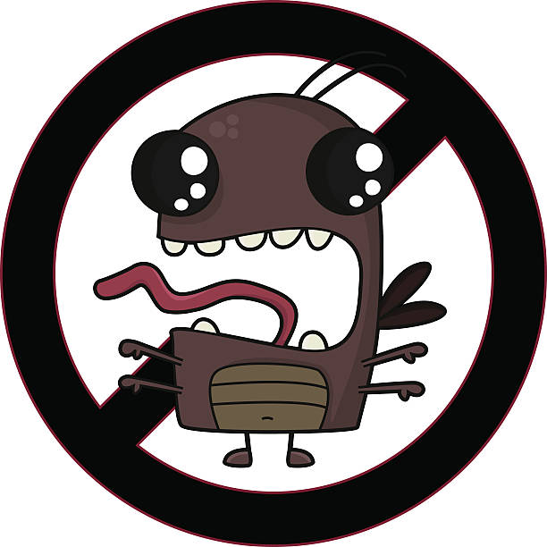 Vermin Extermination / No Cockroach Sign  ant clipart pictures stock illustrations