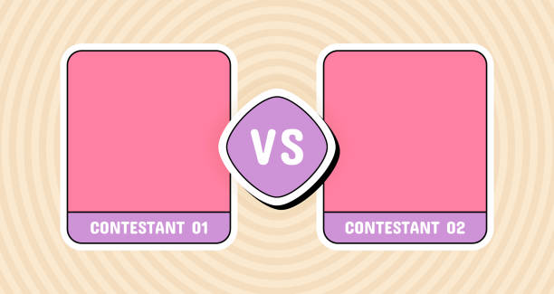 Versus battle colorful background in retro style. Vs battle headline. Competitions between contestants, fighters or teams. Vector illustration graphic design vector art illustration