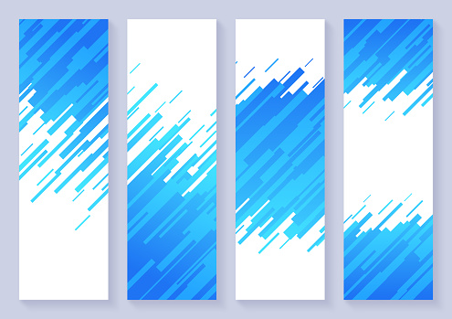Vertical Dash Abstract Background Banners
