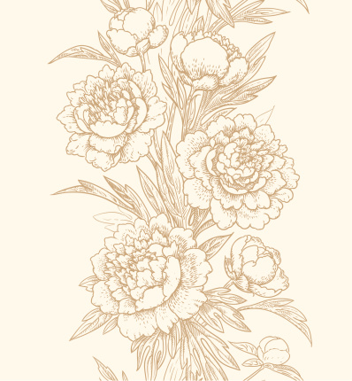 Vertical floral seamless pattern.
