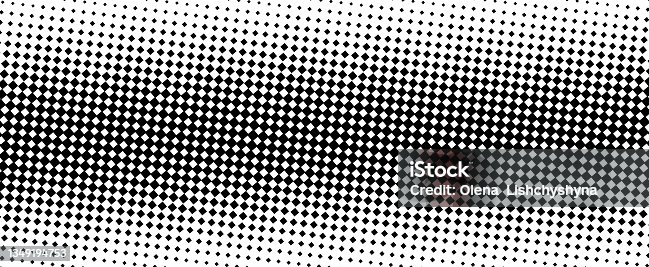 istock Vertical gradient of black and white dots. Halftone texture. Vector illustration. Monochrome dots background. 1349194753