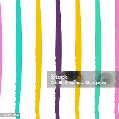 istock Vertical Stripes Summer Motif. Modern Seamless Pattern. 1263251794