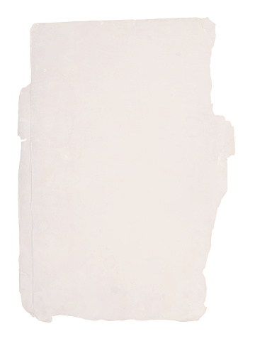 A vertical vector illustration of a plain blank mud colored old ripped paper