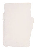 A vertical vector illustration of a plain blank mud colored ripped paper