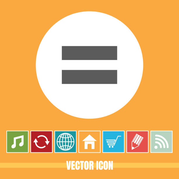 Very Useful Vector Icon Of Equal with Bonus Icons Very Useful For Mobile App, Software & Web Very Useful Vector Icon Of Equal. equal sign stock illustrations