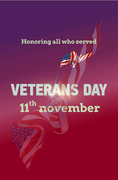 Veterans day. Honoring all who served. November 11 - Vector / Illustration American Flag, USA, US Veteran's Day, Patriotism, Army Soldier american bittern stock illustrations