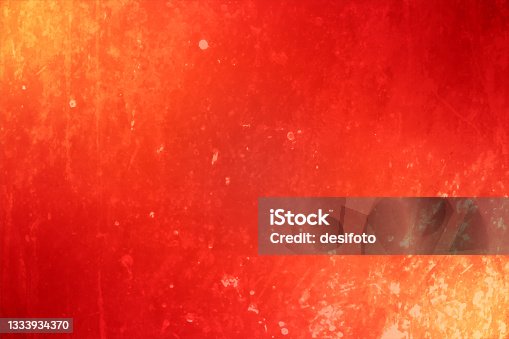 istock Vibrant rustic bright orange, brick red, yellow and maroon coloured empty and blank colourful fire like fierce vector backgrounds in self grunge textured and gradient effect like an artist's oil painting 1333934370